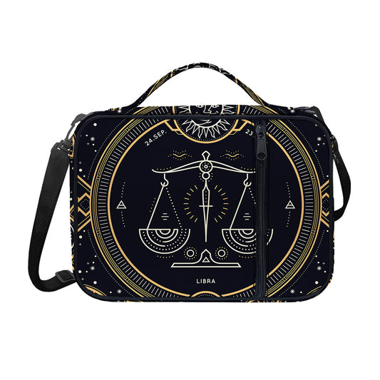 Vintage Libra Zodiac Sign Print Shoulder Strap Bible Bag