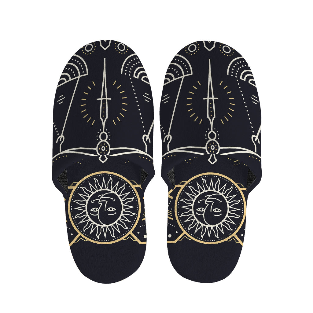 Vintage Libra Zodiac Sign Print Slippers
