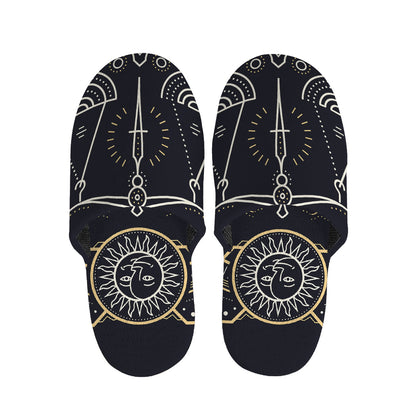 Vintage Libra Zodiac Sign Print Slippers
