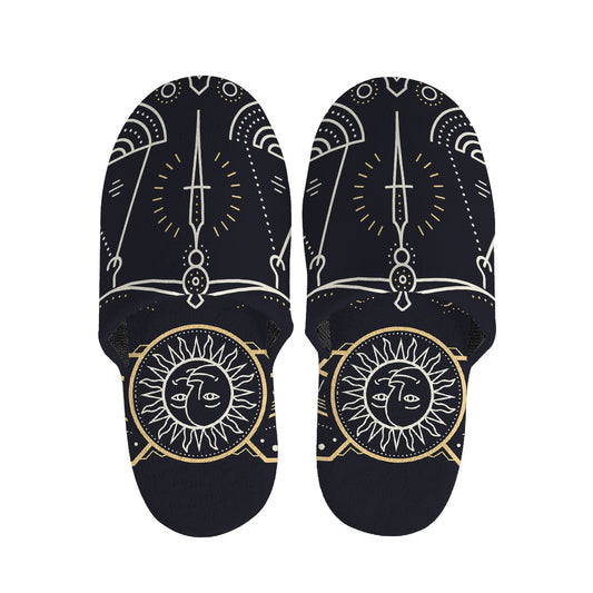 Vintage Libra Zodiac Sign Print Slippers