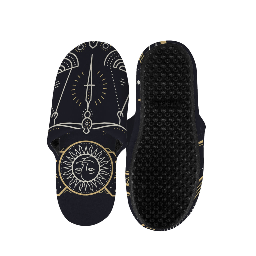 Vintage Libra Zodiac Sign Print Slippers
