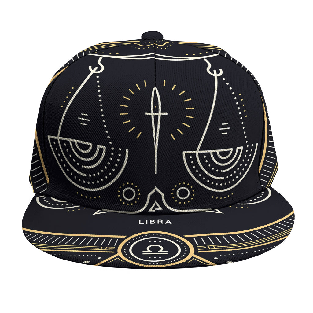 Vintage Libra Zodiac Sign Print Snapback Cap