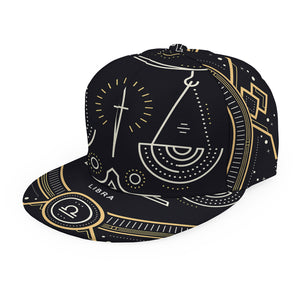 Vintage Libra Zodiac Sign Print Snapback Cap