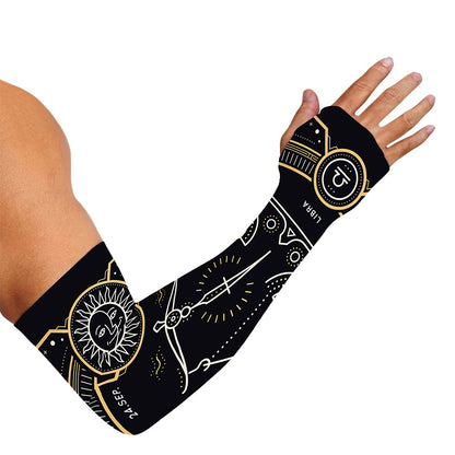 Vintage Libra Zodiac Sign Print Sun Protection Arm Sleeves