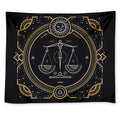 Vintage Libra Zodiac Sign Print Tapestry