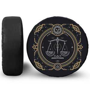 Vintage Libra Zodiac Sign Print Tire Cover