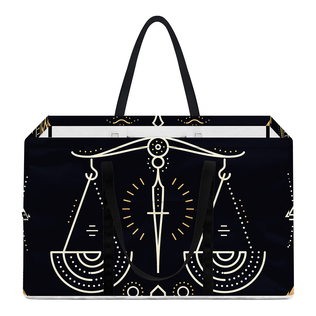 Vintage Libra Zodiac Sign Print Utility Tote Bag