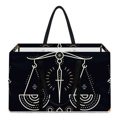 Vintage Libra Zodiac Sign Print Utility Tote Bag