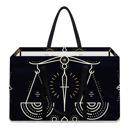 Vintage Libra Zodiac Sign Print Utility Tote Bag