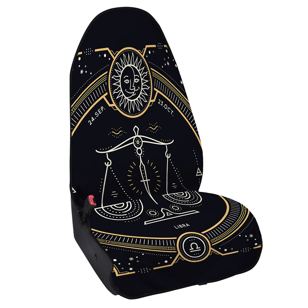 Vintage Libra Zodiac Sign Print Waterproof Car Seat Cover