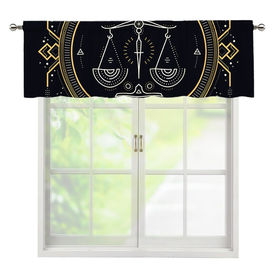 Vintage Libra Zodiac Sign Print Window Valance