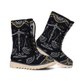 Vintage Libra Zodiac Sign Print Winter Boots