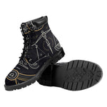 Vintage Libra Zodiac Sign Print Work Boots