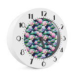 Vintage Lotus Floral Print Alarm Clock