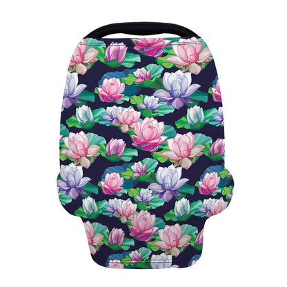 Vintage Lotus Floral Print Baby Seat Cover