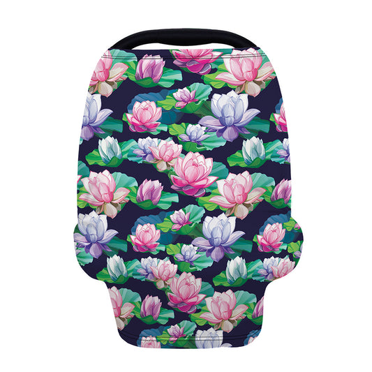 Vintage Lotus Floral Print Baby Seat Cover