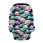 Vintage Lotus Floral Print Baby Seat Cover