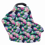 Vintage Lotus Floral Print Baby Seat Cover