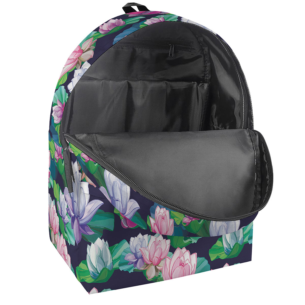 Vintage Lotus Floral Print Backpack