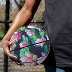 Vintage Lotus Floral Print Basketball