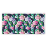 Vintage Lotus Floral Print Beach Towel