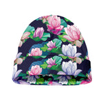 Vintage Lotus Floral Print Beanie