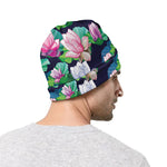 Vintage Lotus Floral Print Beanie