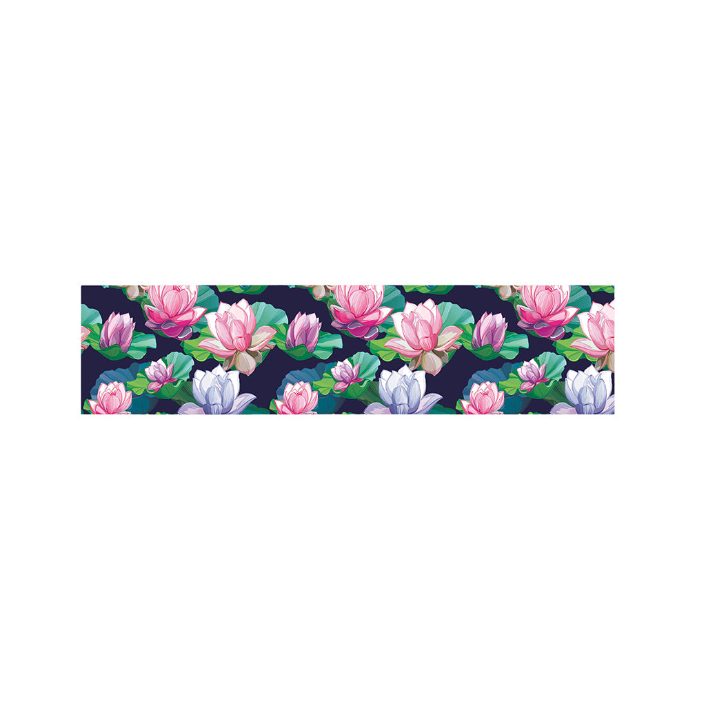 Vintage Lotus Floral Print Bed Runner