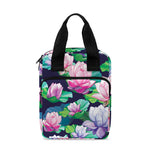 Vintage Lotus Floral Print Bible Tote Bag