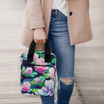 Vintage Lotus Floral Print Bible Tote Bag