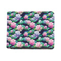 Vintage Lotus Floral Print Bifold Wallet