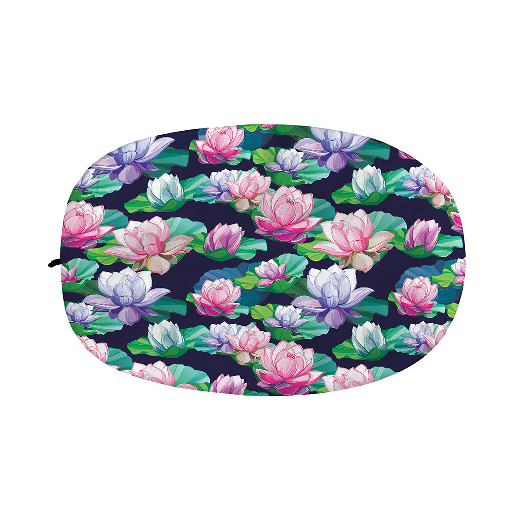 Vintage Lotus Floral Print Car Side Mirror Covers