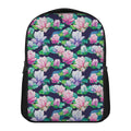 Vintage Lotus Floral Print Casual Backpack