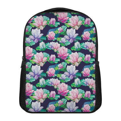 Vintage Lotus Floral Print Casual Backpack