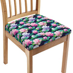 Vintage Lotus Floral Print Chair Cushion Cover