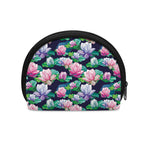 Vintage Lotus Floral Print Coin Purse