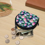 Vintage Lotus Floral Print Coin Purse