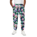 Vintage Lotus Floral Print Cotton Sweatpants