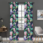 Vintage Lotus Floral Print Curtain