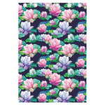 Vintage Lotus Floral Print Curtain