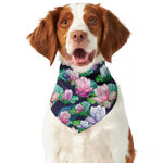 Vintage Lotus Floral Print Dog Bandana
