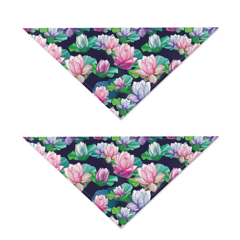 Vintage Lotus Floral Print Dog Bandana