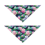 Vintage Lotus Floral Print Dog Bandana