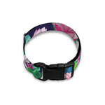 Vintage Lotus Floral Print Dog Collar