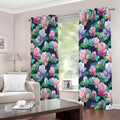 Vintage Lotus Floral Print Extra Wide Grommet Curtains