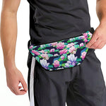 Vintage Lotus Floral Print Fanny Pack