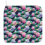 Vintage Lotus Floral Print Hand Towel
