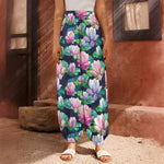 Vintage Lotus Floral Print Harem Pants