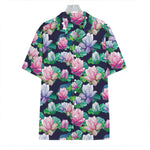 Vintage Lotus Floral Print Hawaiian Shirt