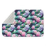 Vintage Lotus Floral Print Indoor Door Mat